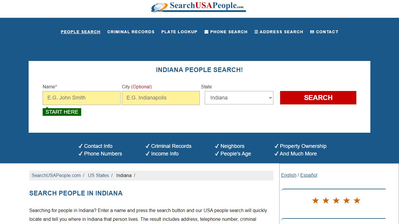 Indiana People Search | SearchUSAPeople